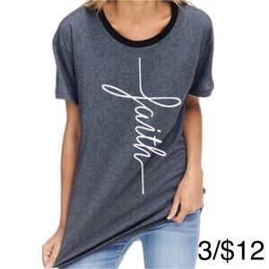 Faith T-Shirt Dark Gray Size Small